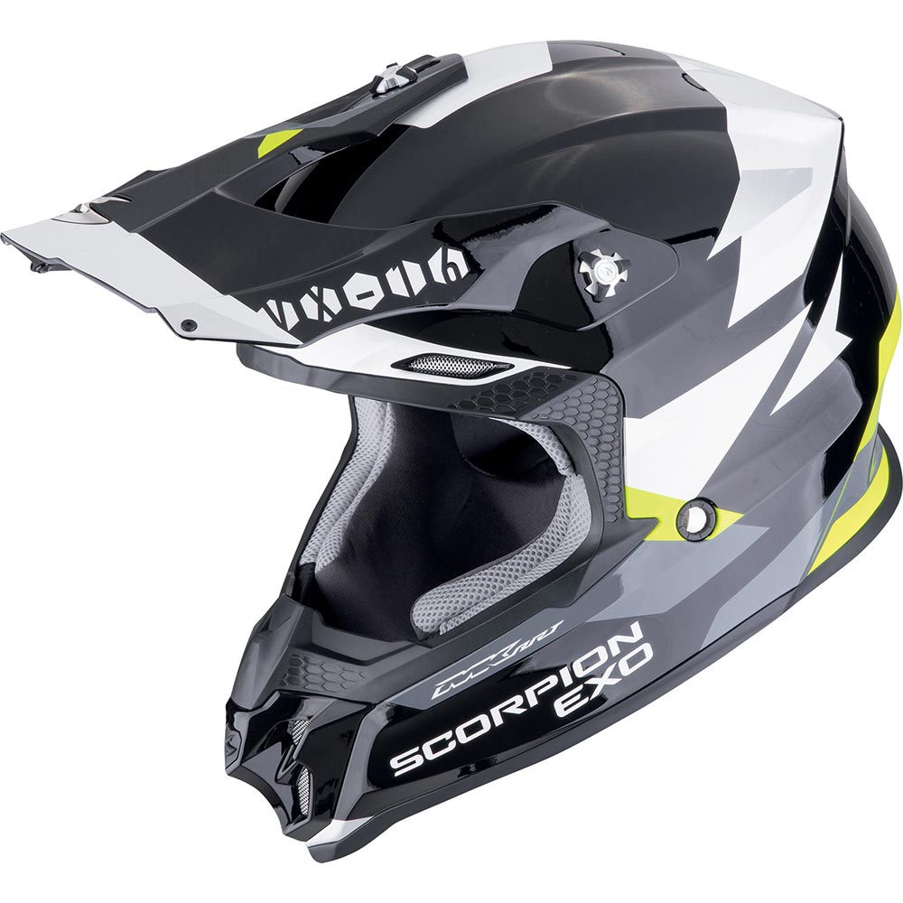 Scorpion - Casque VX-16 Evo Air Rod Noir / Blanc / Jaune fluo