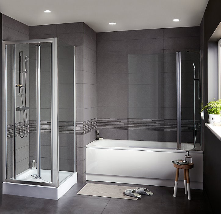 Carrelage mural anthracite 20x60cm Konkrete