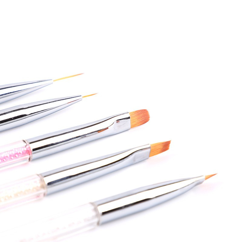 (5-tlg. Set) 3in1 Nail Art Nageldesign Dekorier Pinsel Liner   Dotting Pen für UV / Acryl Gel - Bunt