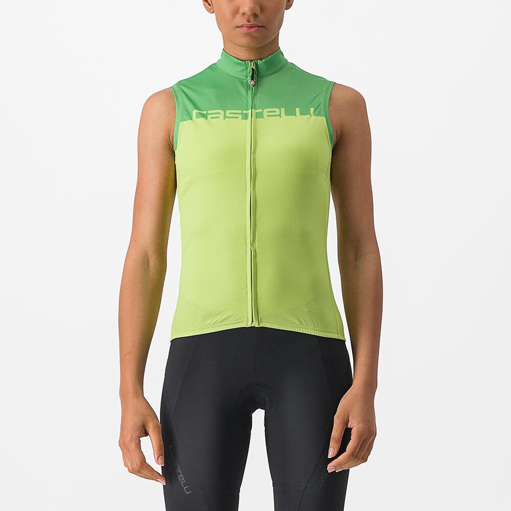 Castelli Velocissima Fietsshirt Zonder Mouwen Lichtgroen/Groen Dames