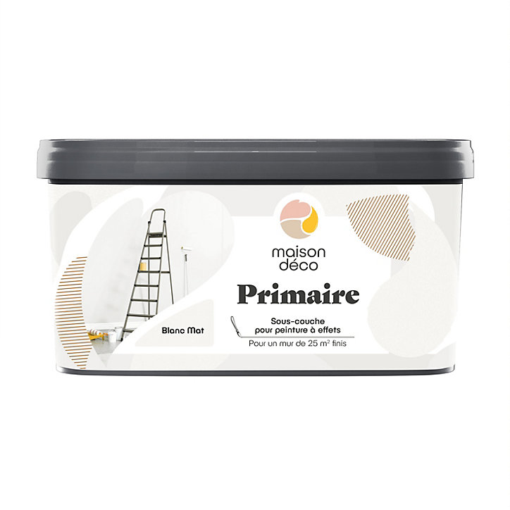 Sous-couche pour peinture à effets Maison Déco Primaire blanc mat 2,5L