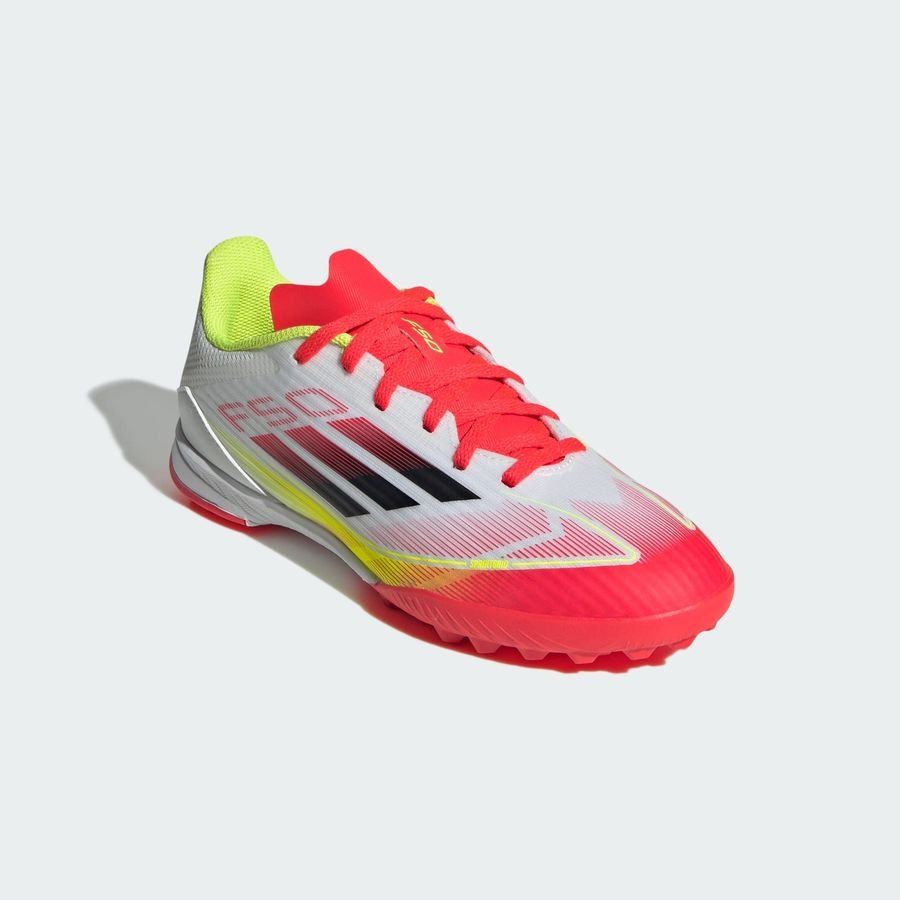 adidas F50 League TF Pure Victory - Blanc/Noir/Jaune Enfant