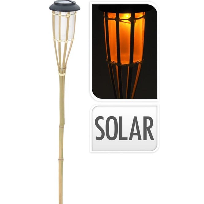 Solarlampe - Bambus - ca. 9 x 1,7 cm