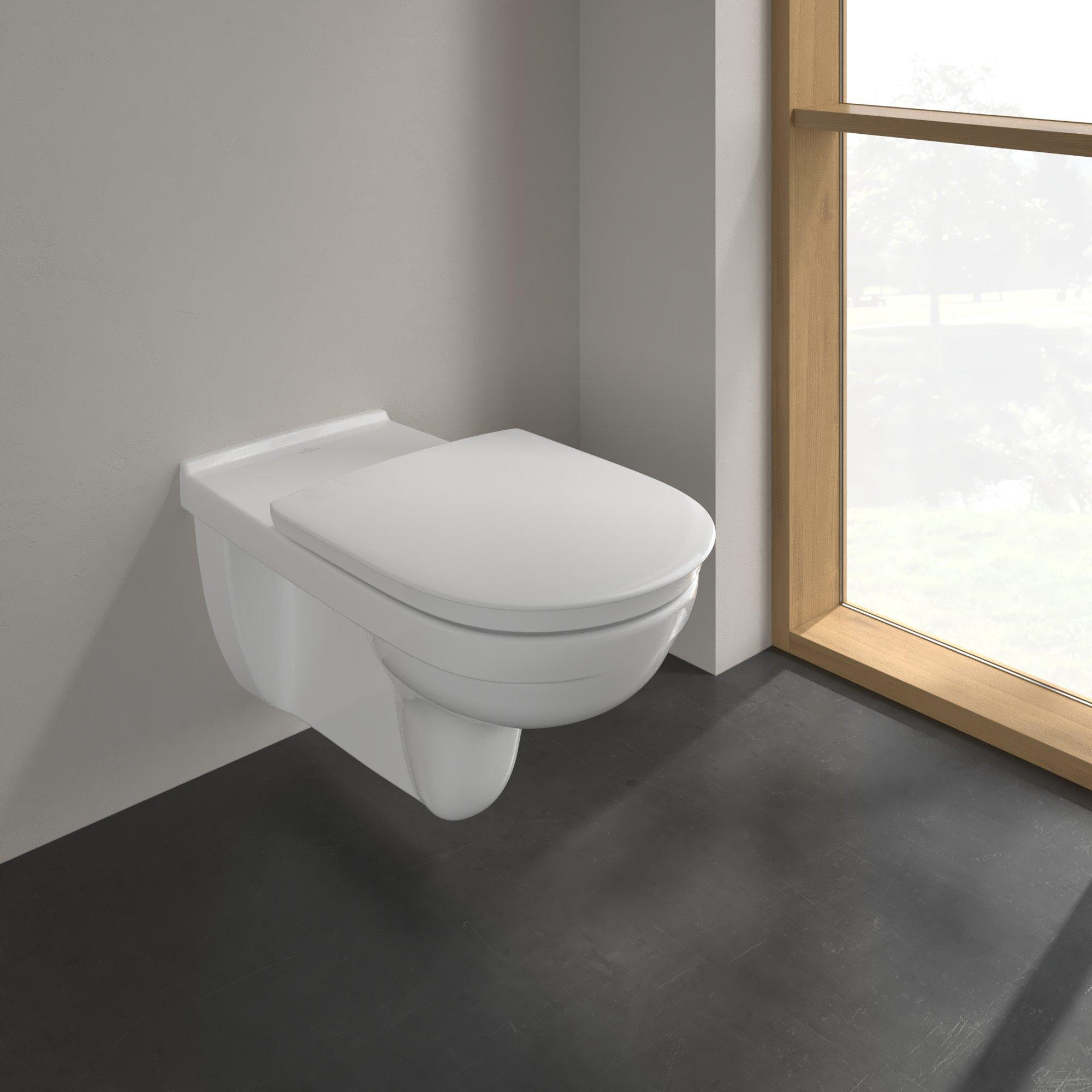 Villeroy & Boch ViCare randloos toilet extra lang gebogen CeramicPlus wit glans