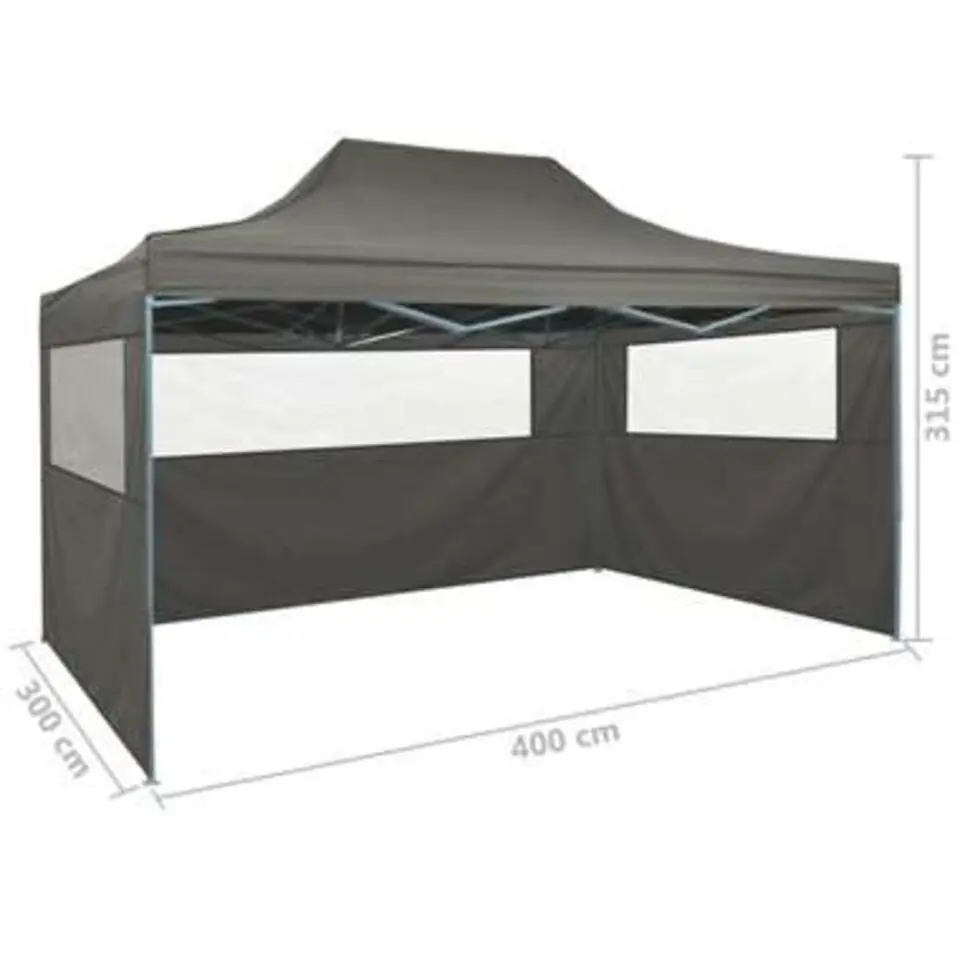 vidaXL - Partytent - Antraciet - Stof