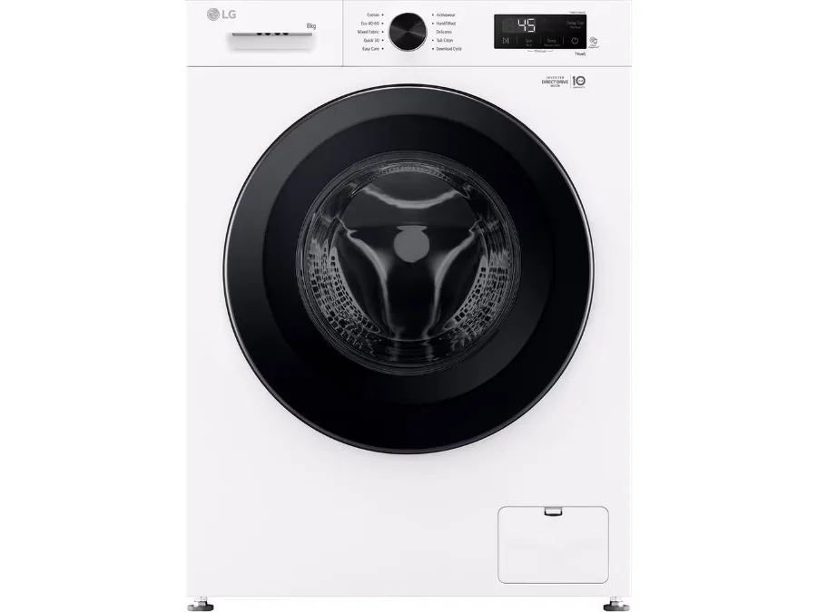 LG F4X1008NWK - Vaskemaskine - Wi-Fi - bredde: 60 cm - dybde: 59 cm - højde: 85 cm - frontbetjening - 8 kg - 1400 rpm - blank hvid