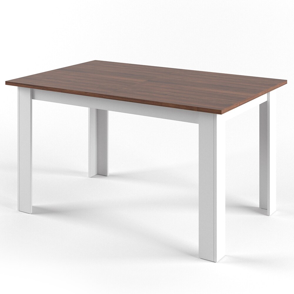 Vicco Esstisch Karlos Esszimmertisch Wohnzimmer Küchentisch 140cm Weiß Nussbaum