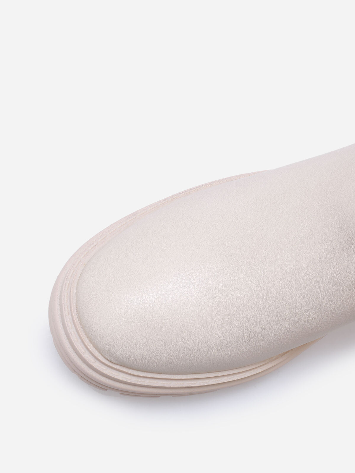 Chelsea multi-matières crantées- Beige