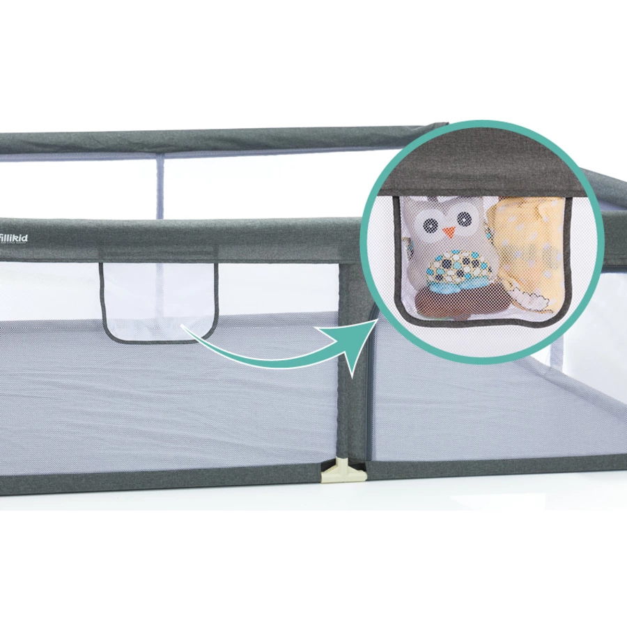 fillikid Laufgitter Rio XL grau 180 x 120 cm
