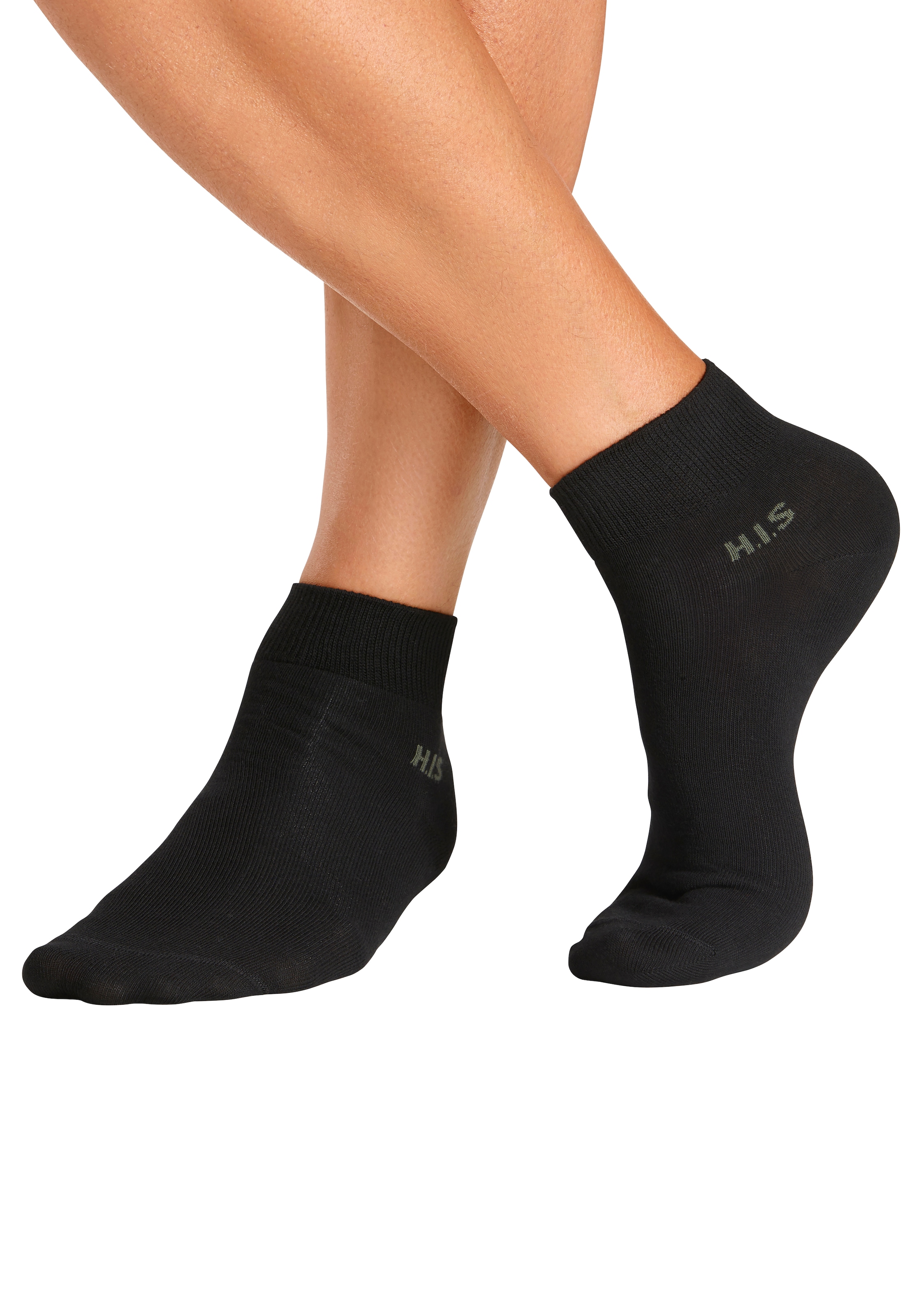H.I.S Kurzsocken Packung, 10 Stk. tlg. mit farbigem Innenbund