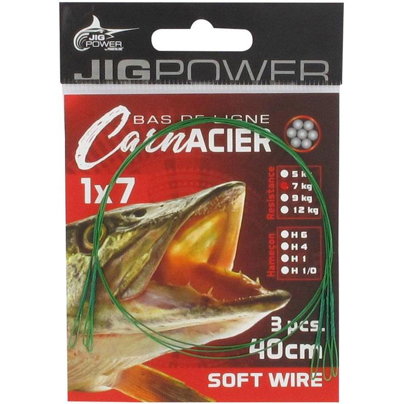 Bas De Ligne Powerline Jig Power 1X7 Double Loops - Par 3