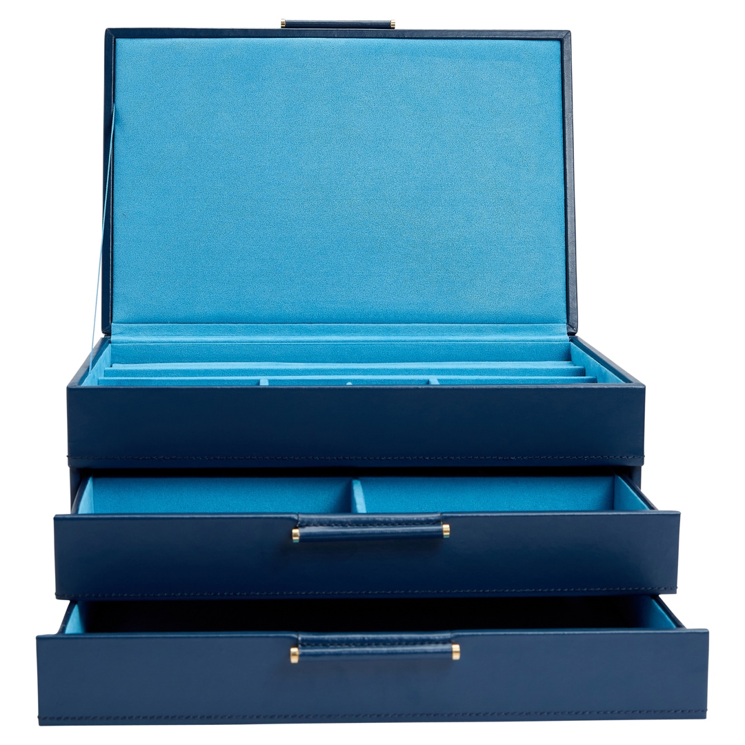 Wolf 1834 Sophia Schmuckbox mit Schubladen Blau