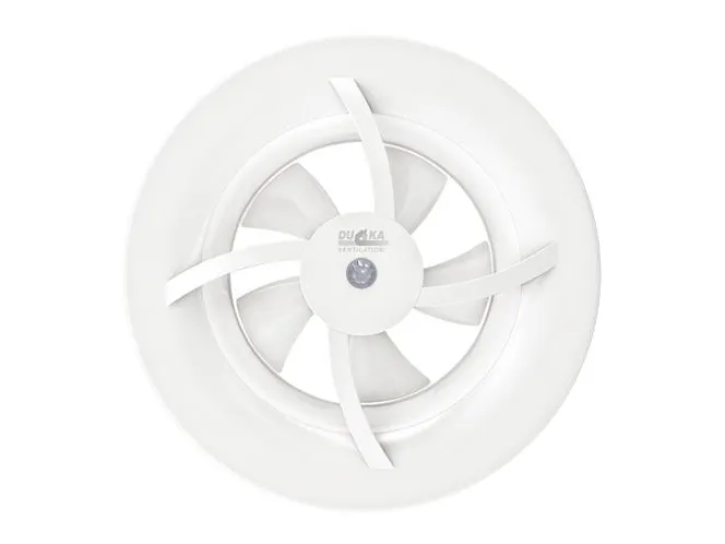 Duka ventilator S7 - ABS, Hvid, Ø100 mm, Med 9 indbyggede funktioner