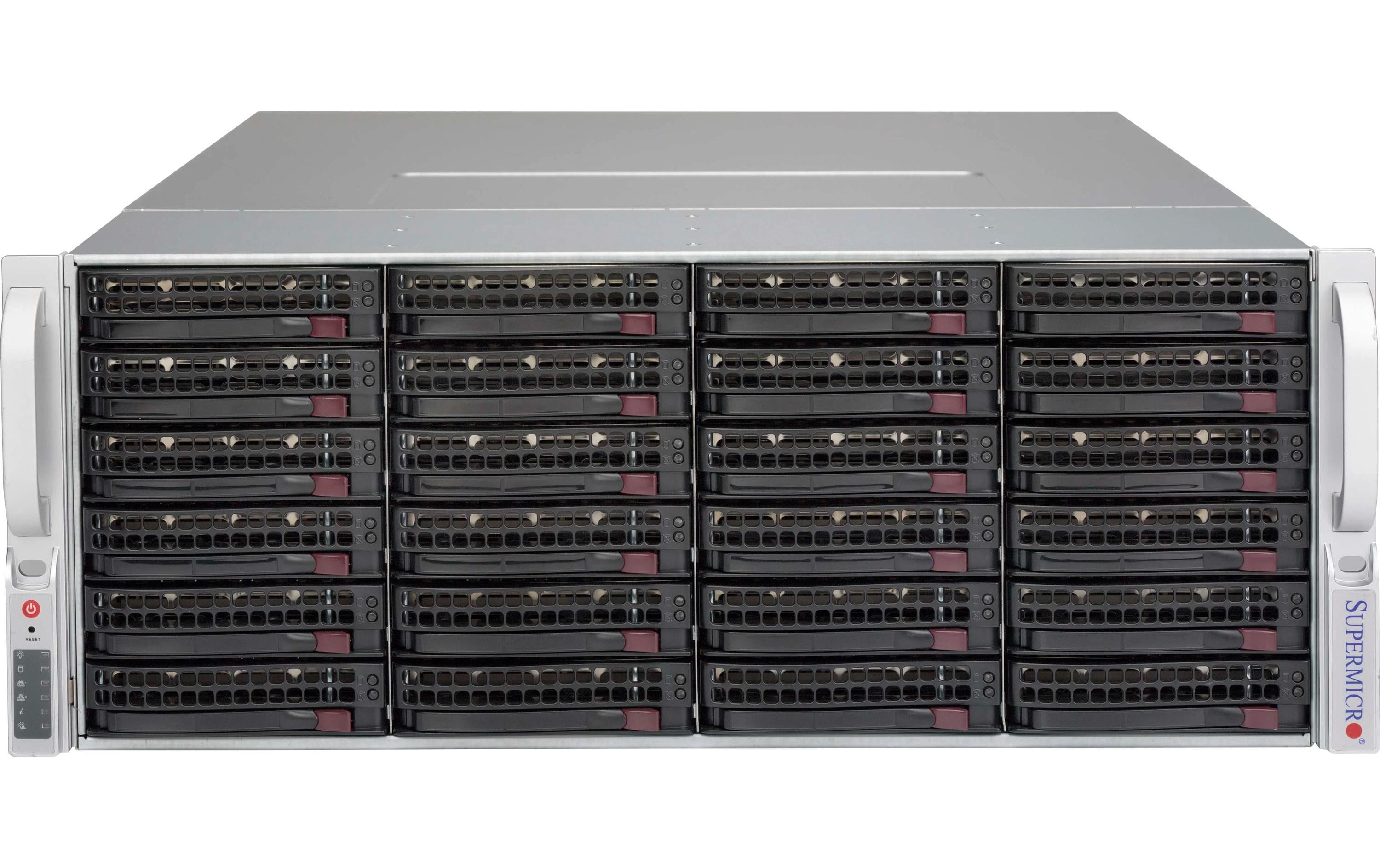 SuperChassis 847BA-R1K23LPB<br>4U-Serverchassis mit umfassender Unterstützung für grosse Speicheranforderungen und redundanter Kühlung