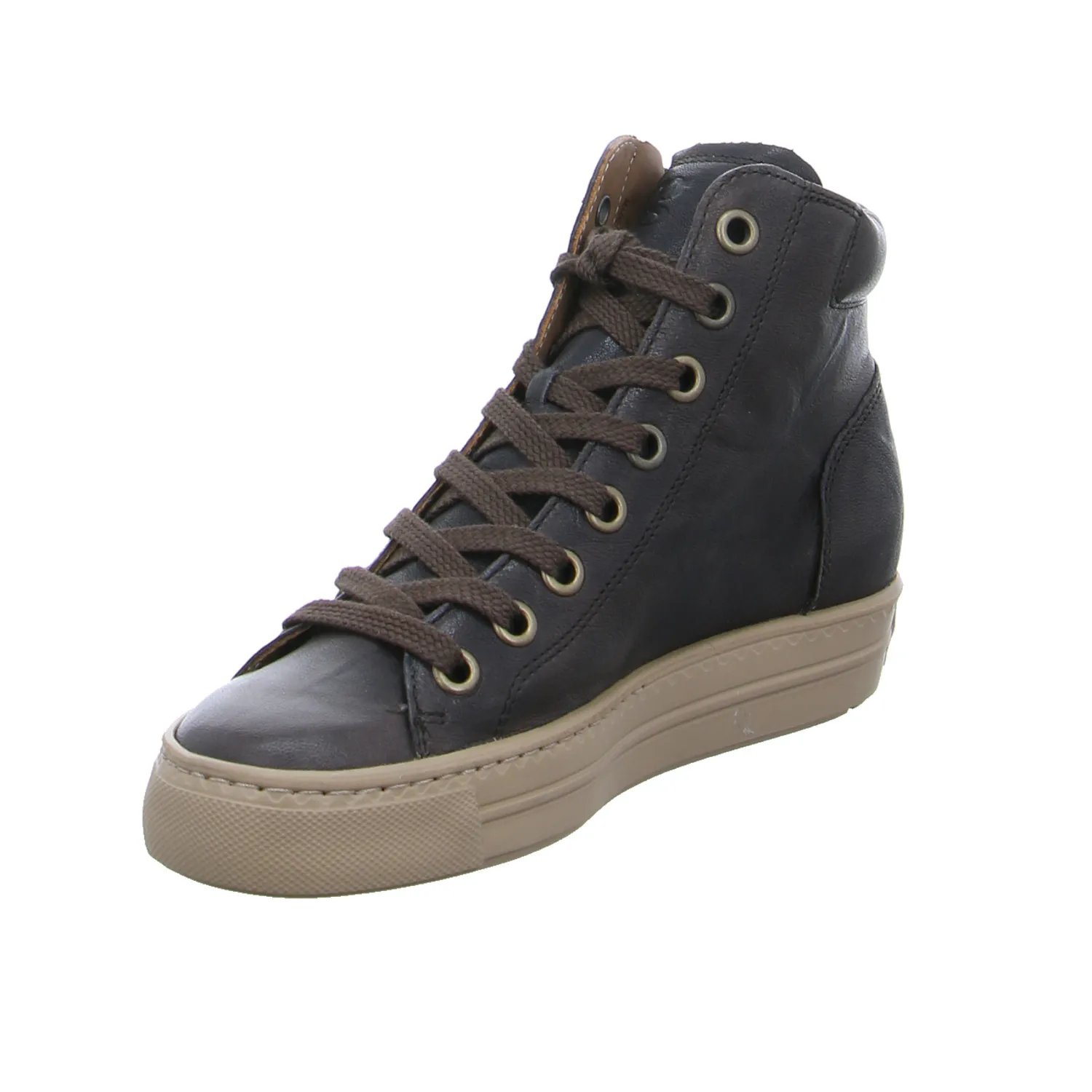 PAUL GREEN Mid Cut Sneaker Braun Leder