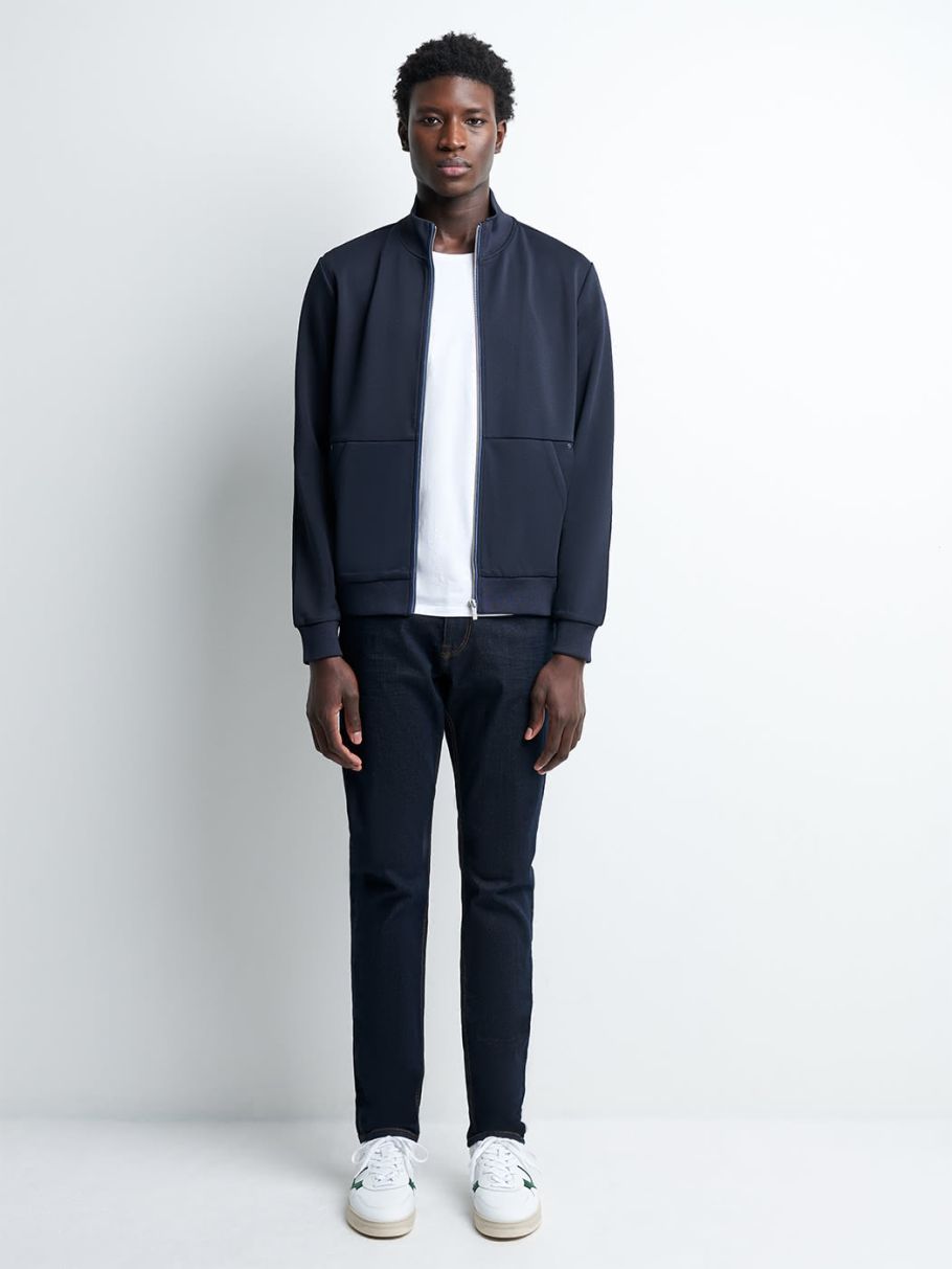 Veste légère col montant uni