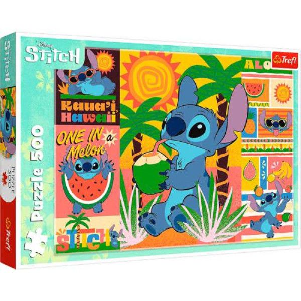 Trefl Holidays With Stitch Puzzle 500 Peças