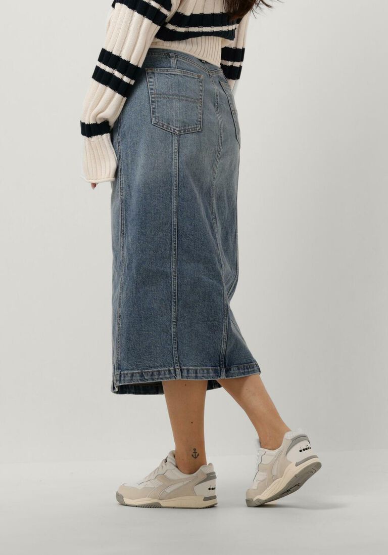 TOMMY JEANS donkerblauwe tommy jeans  claire hgh midi skirt ah7134