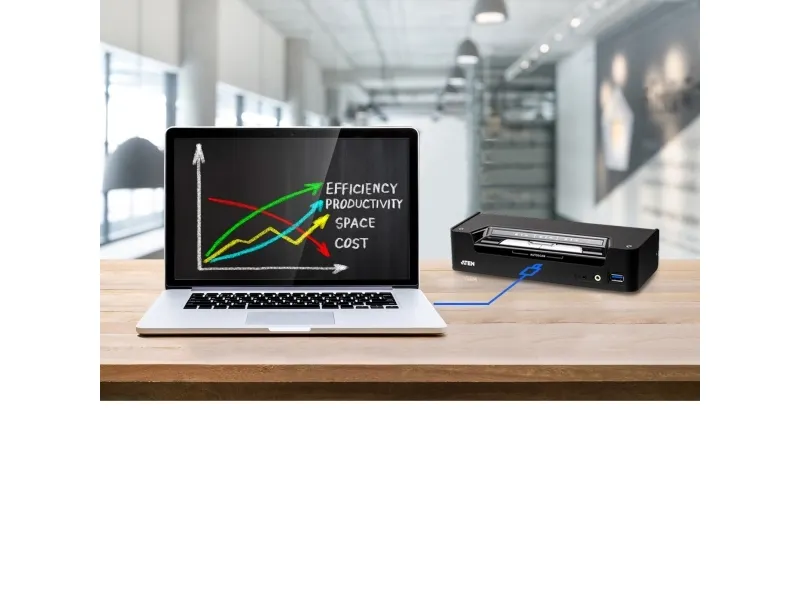 ATEN CS1953 - KVM / audio / USB switch - 3 x KVM / audio / USB - 2 lokalbrugere - desktop