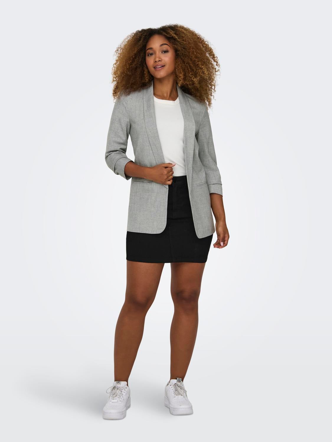 ONLELLY Blazer Light Grey Melange