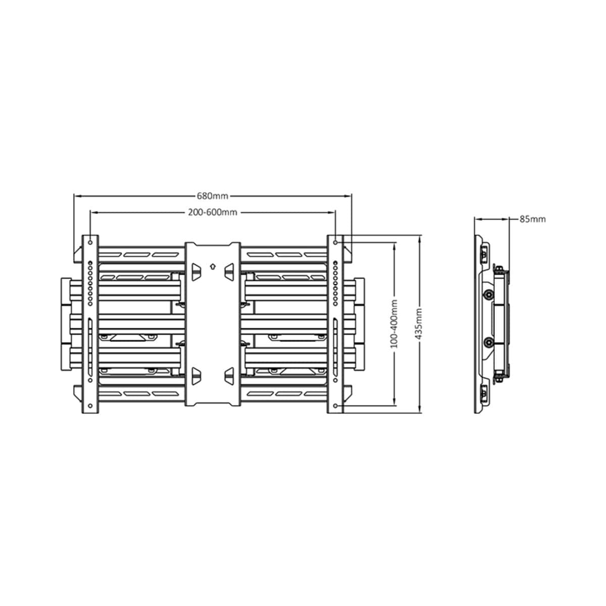 Multibrackets 2616 veggfeste for TV 2,79 m (110