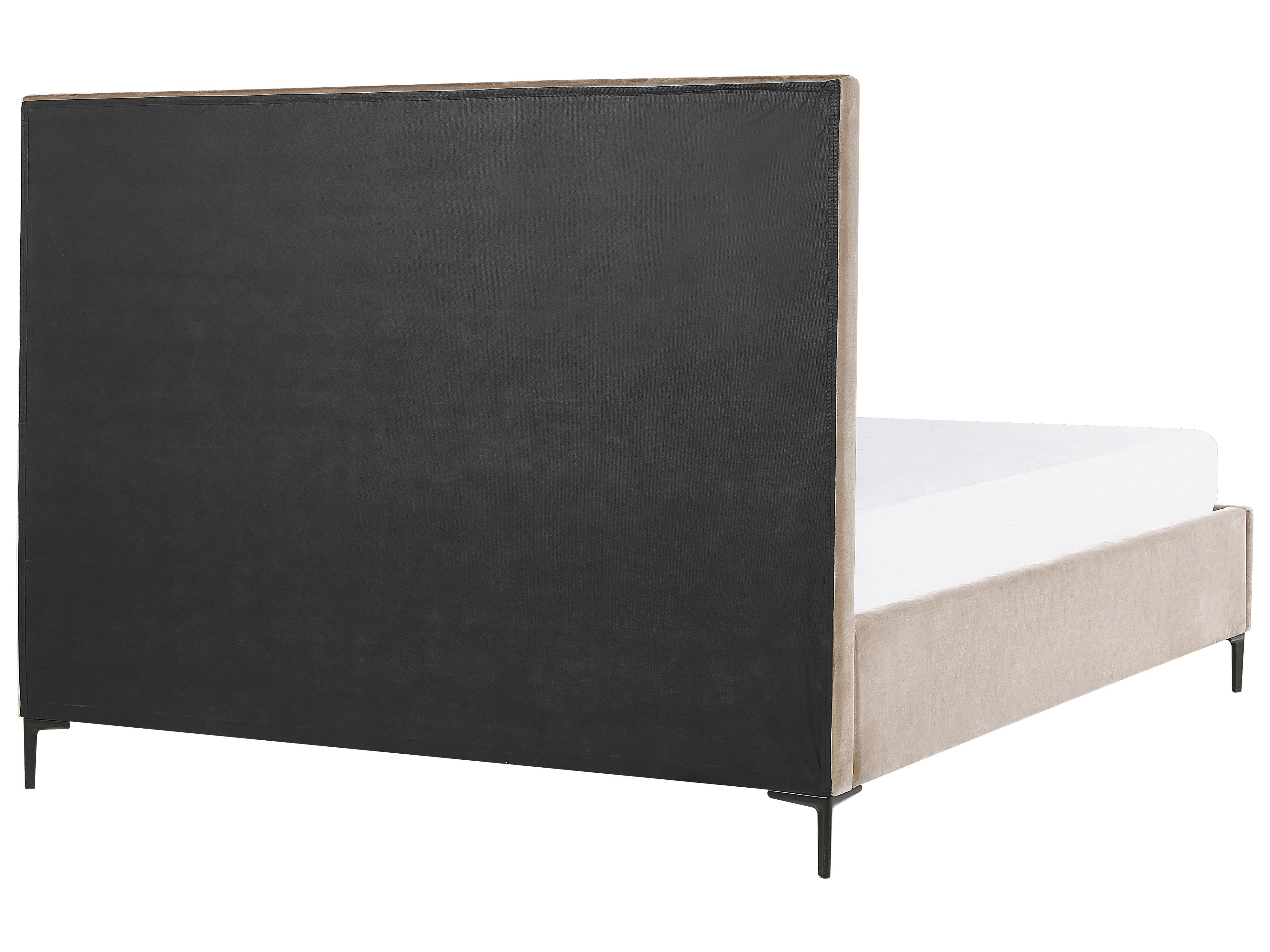Bed met opbergruimte Fluweel SEZANNE 180 x 200 cm Taupe