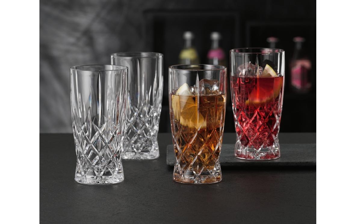 Softdrinkglas Noblesse, 4 StückSet aus vier Biergläsern oder Softdrinkgläsern aus klarem Kristall