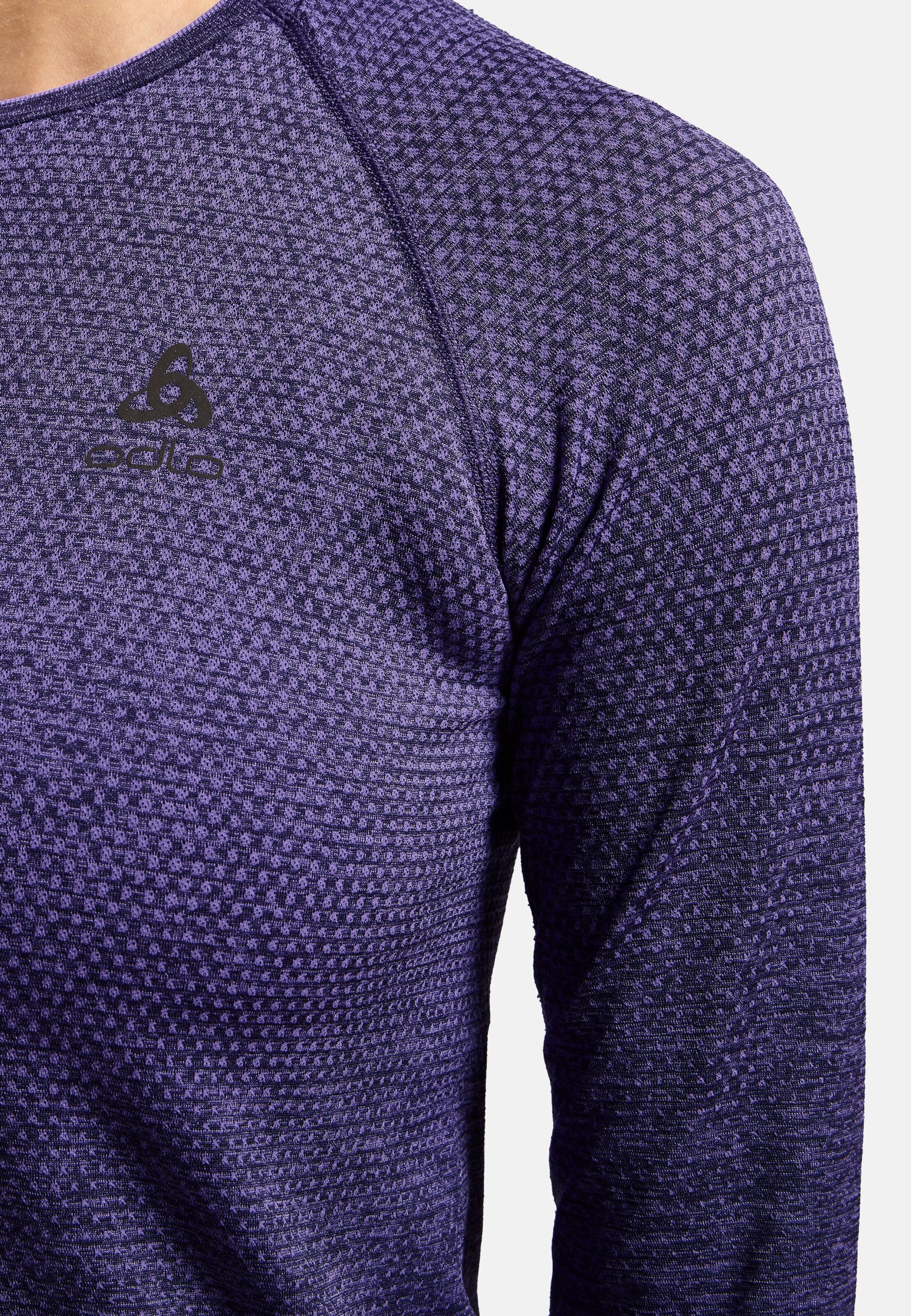 Essentials Seamless Langarm-Laufshirt in eclipse melange