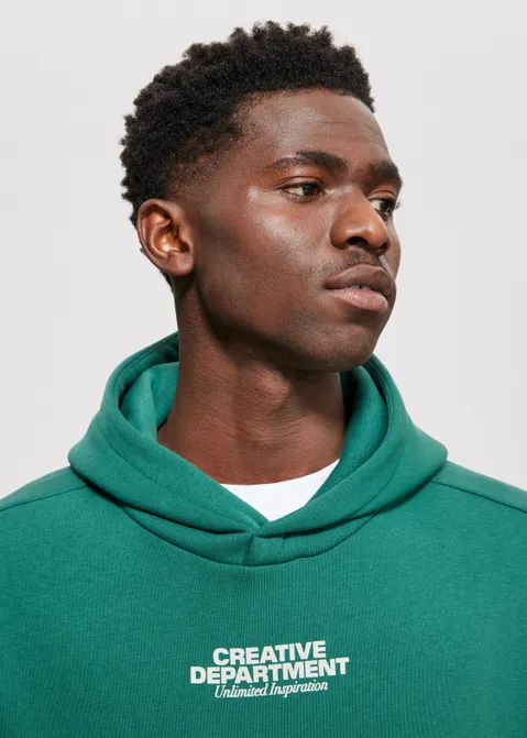 Hoodie met print creative groen (GRN.D)