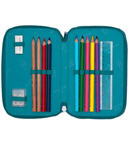 Beckmann Federmäppchen m. Inhalt - Jungle Spiel - Grün