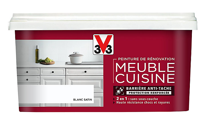 Peinture de rénovation meuble cuisine V33 blanc satin 2L