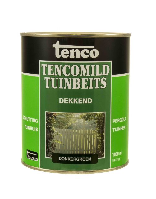 Tenco Tencomild Dekkend - Tuinbeits - 1 l Donkergroen Dekkend