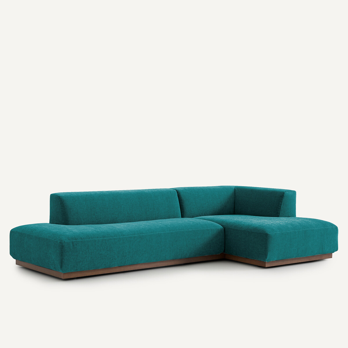 AM.PM<br>Sofá de canto direito tamanho XL em veludo chenille, Jacopo