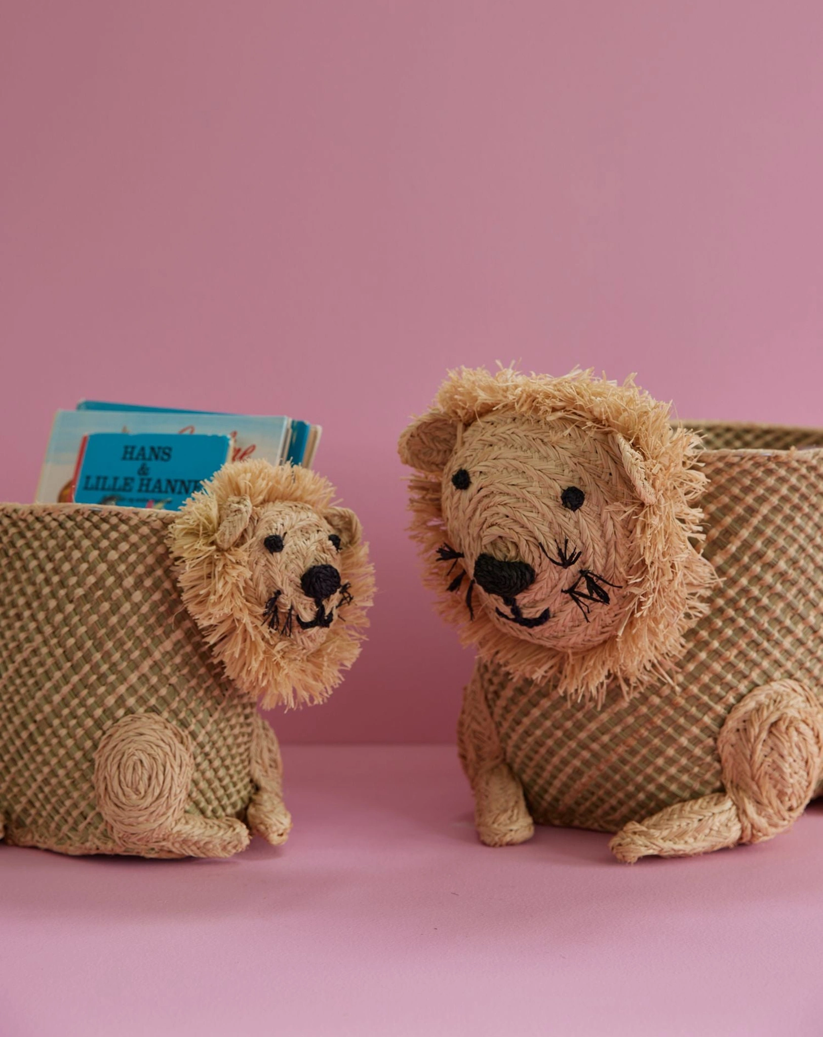 Raffia-Korb LION SMALL (21x20x34) in natur