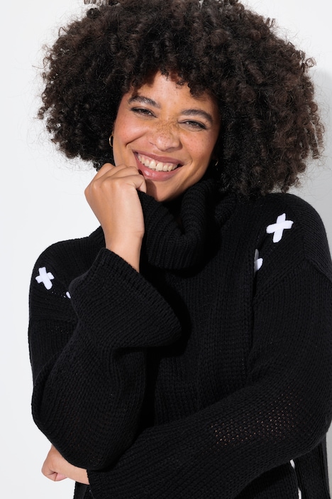 Pullover, Loose Fit, Zierbänder, Trompetenärmel