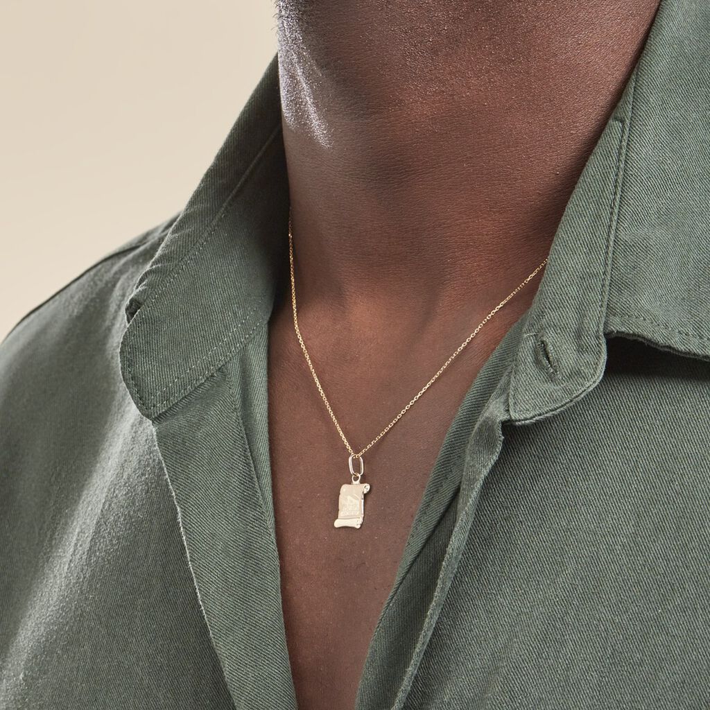 Pendentif Lamie Zodiaque Parchemin Or Jaune