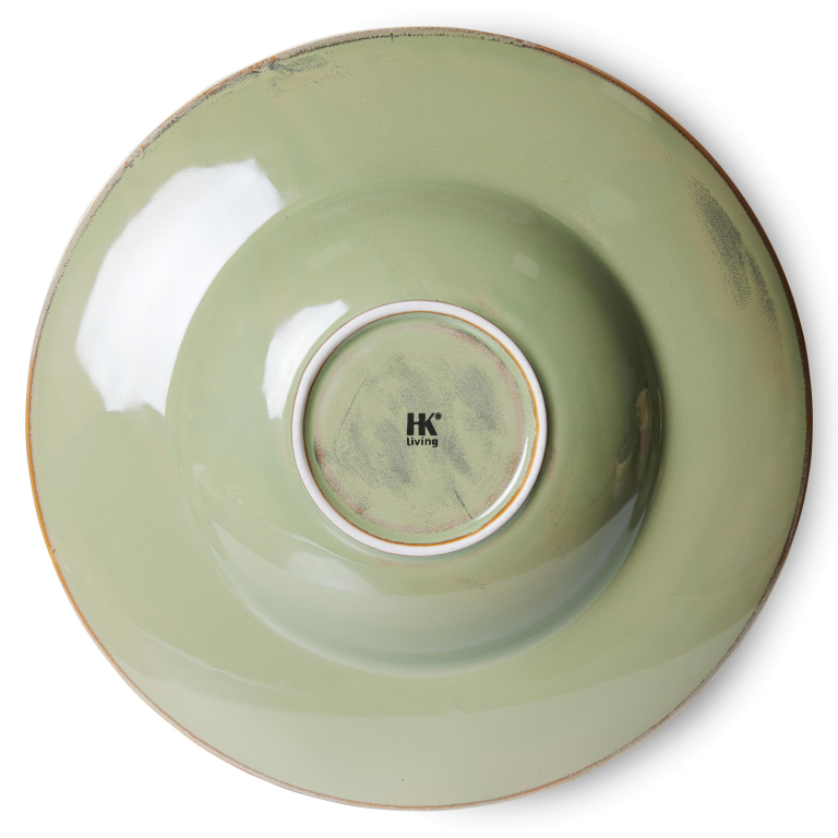 HKliving Chef Ceramic pastabord Ø28.5 rustic blue