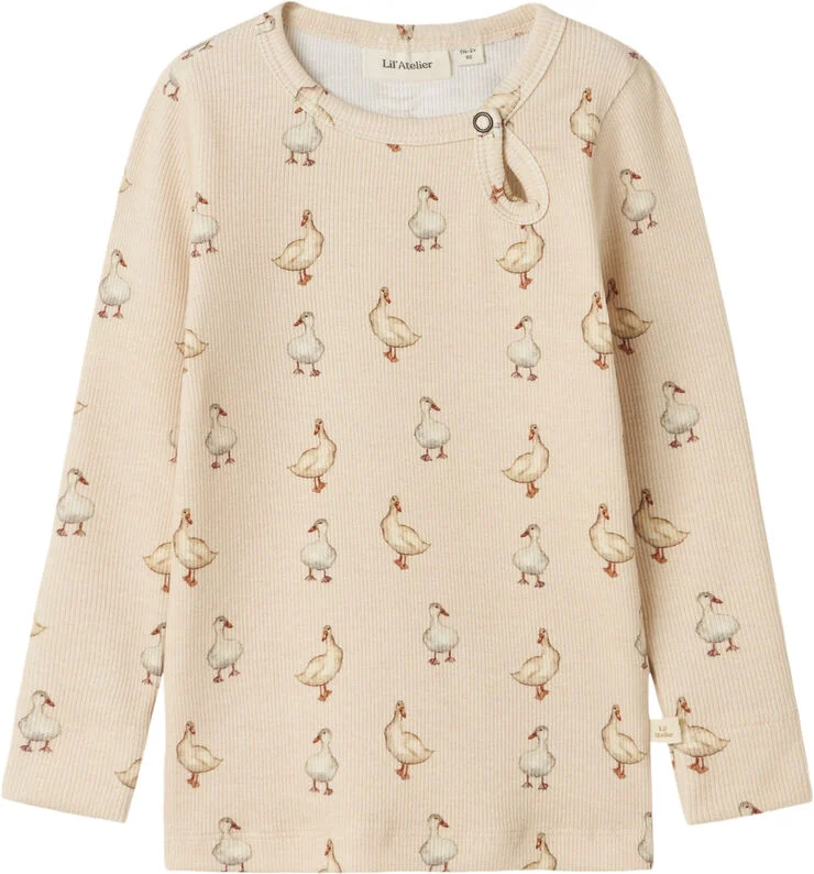 Lil' Atelier NMFGAVO ELI LS SLIM TOP LIL Sand dollar