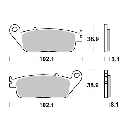 Plaquettes de freins SBS 627HS Sinter Métal Fritté avant