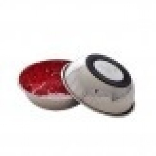 Comedouro Dogit Red Speckle em aço inoxidável, vermelho