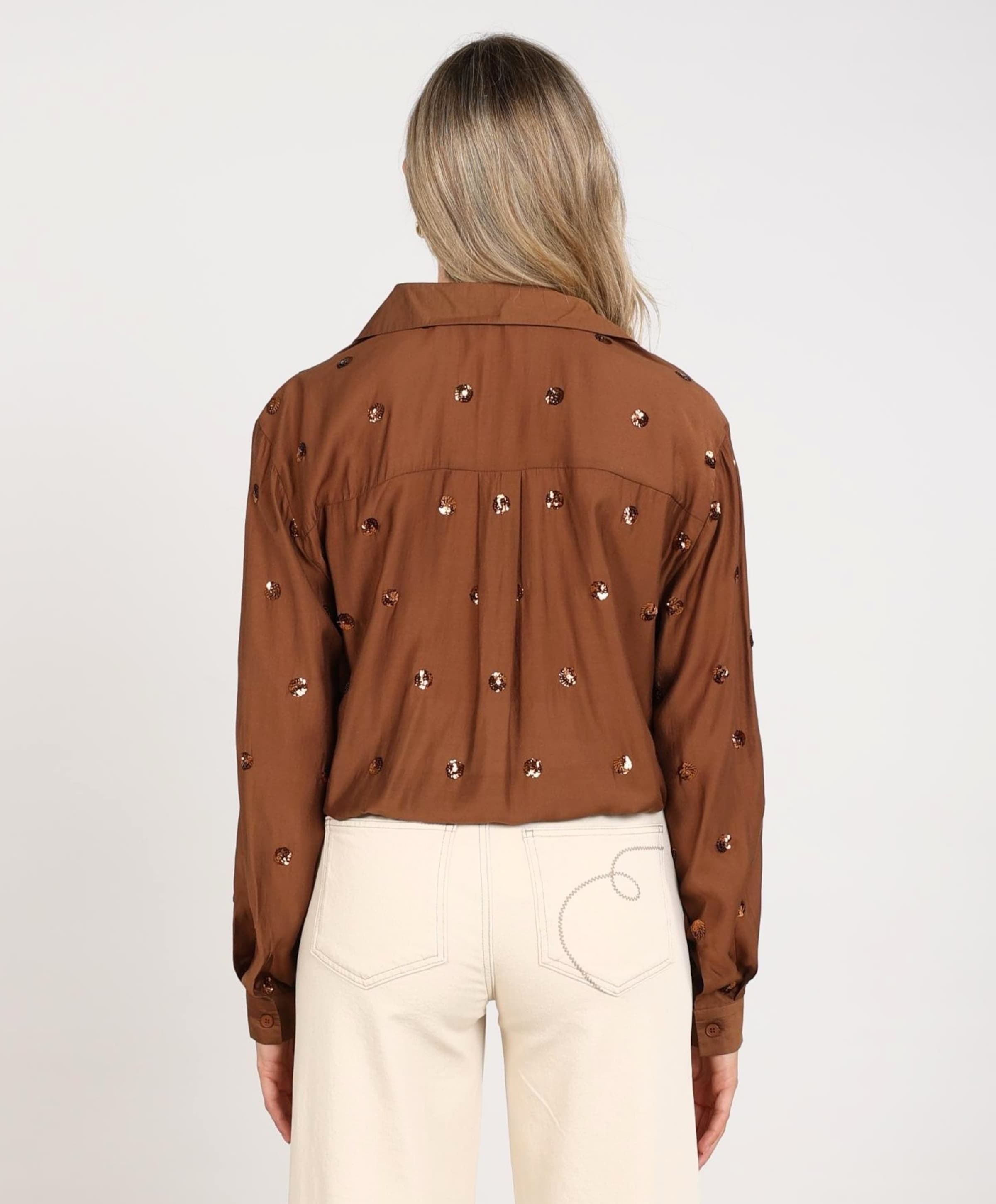 Nukus Dames blouse bruin