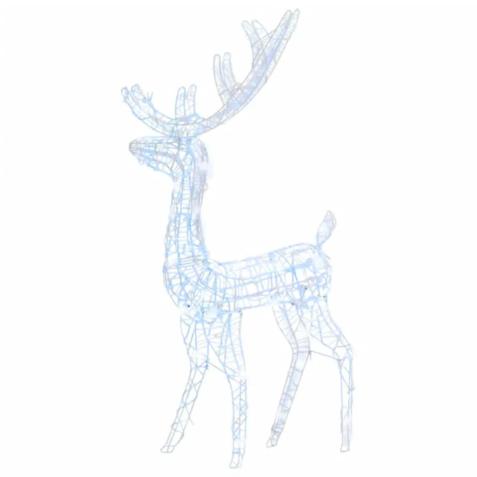 vidaXL - Rendier Kerstdecoratie - Koudwit - 70 x 41 x 120 cm