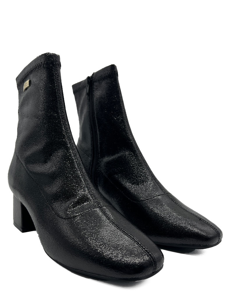 LES TROPEZIENNES PAR M.BELARBI BOTTINES À TALON DANIELA NOIR IRISÉ
