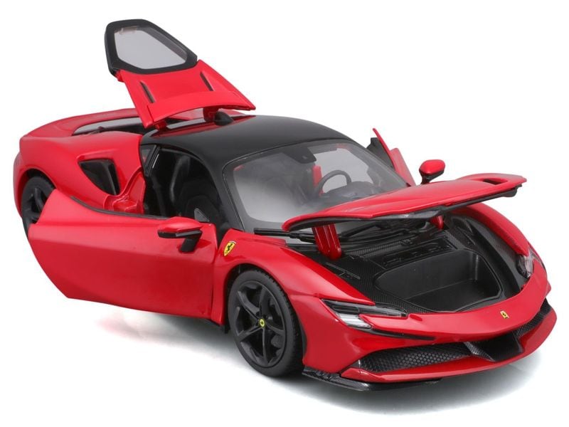 BBurago Ferrari R&P SF90 Stradale Rot 1:18 Sammlermodell im Massstab 1:18