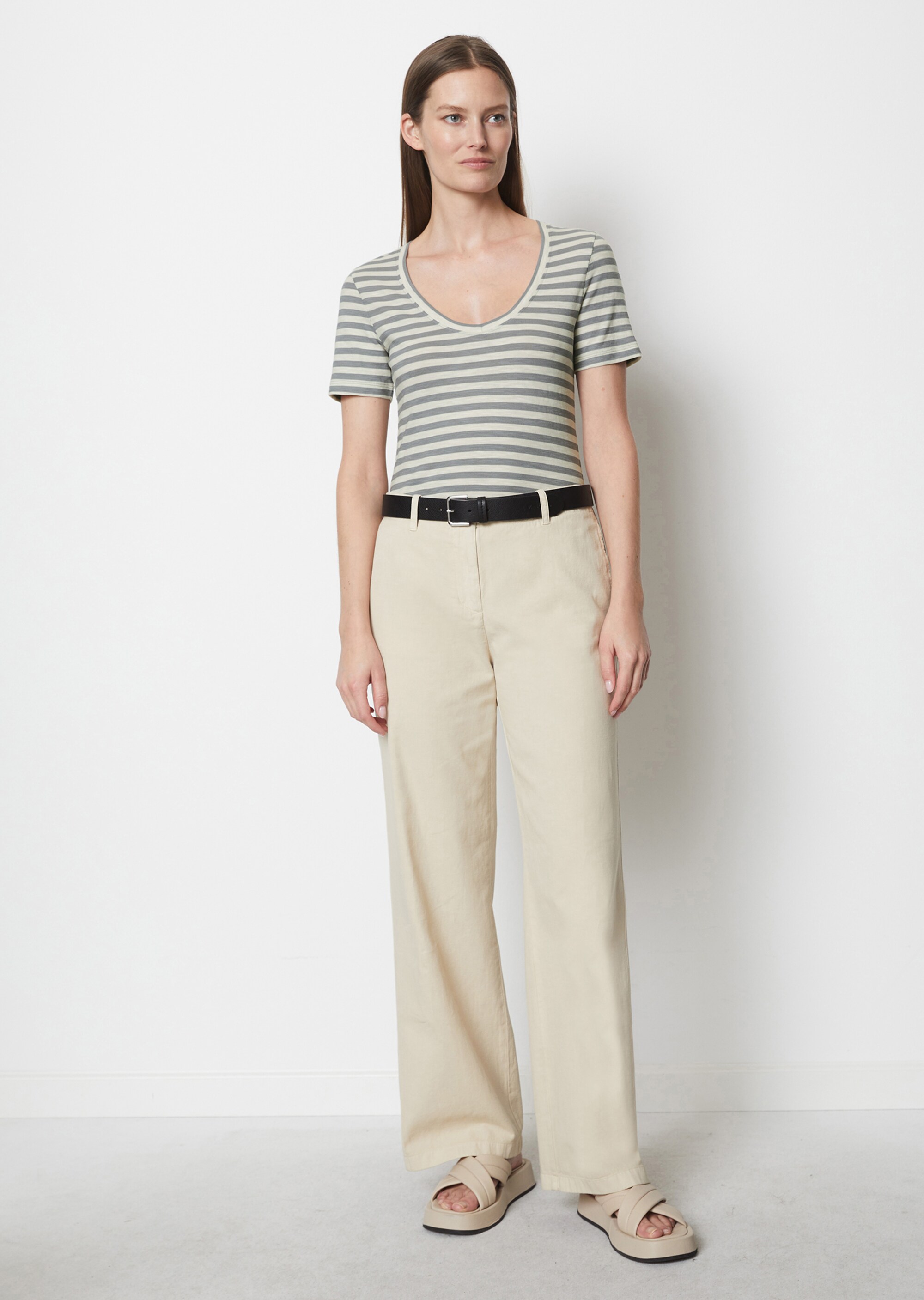 Ringel-T-Shirt regular aus Organic Cotton Slub Jersey
