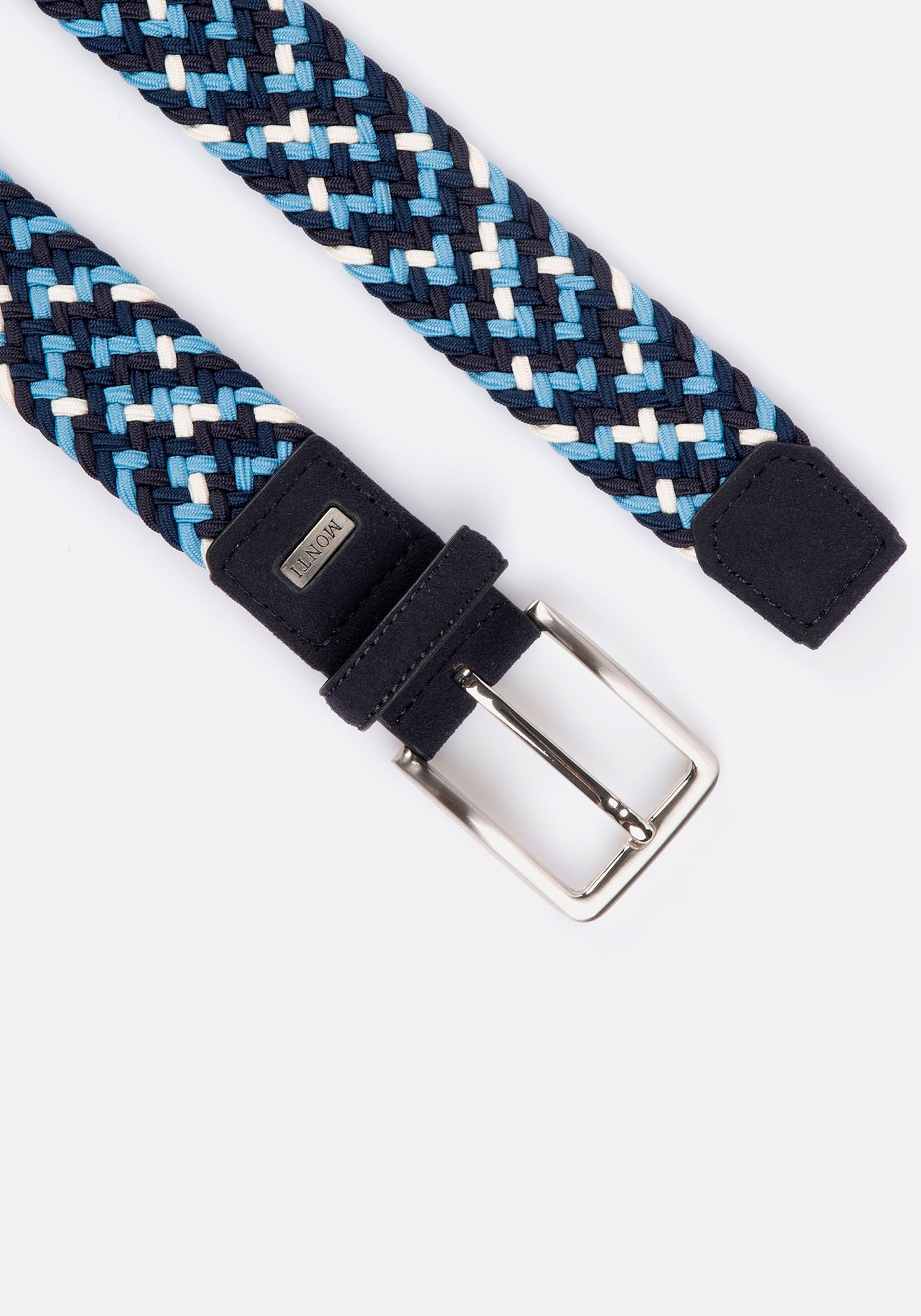 MONTI Flechtgürtel , 3,5 cm breit, Elastischer Flechtgürtel, mit Velourleder