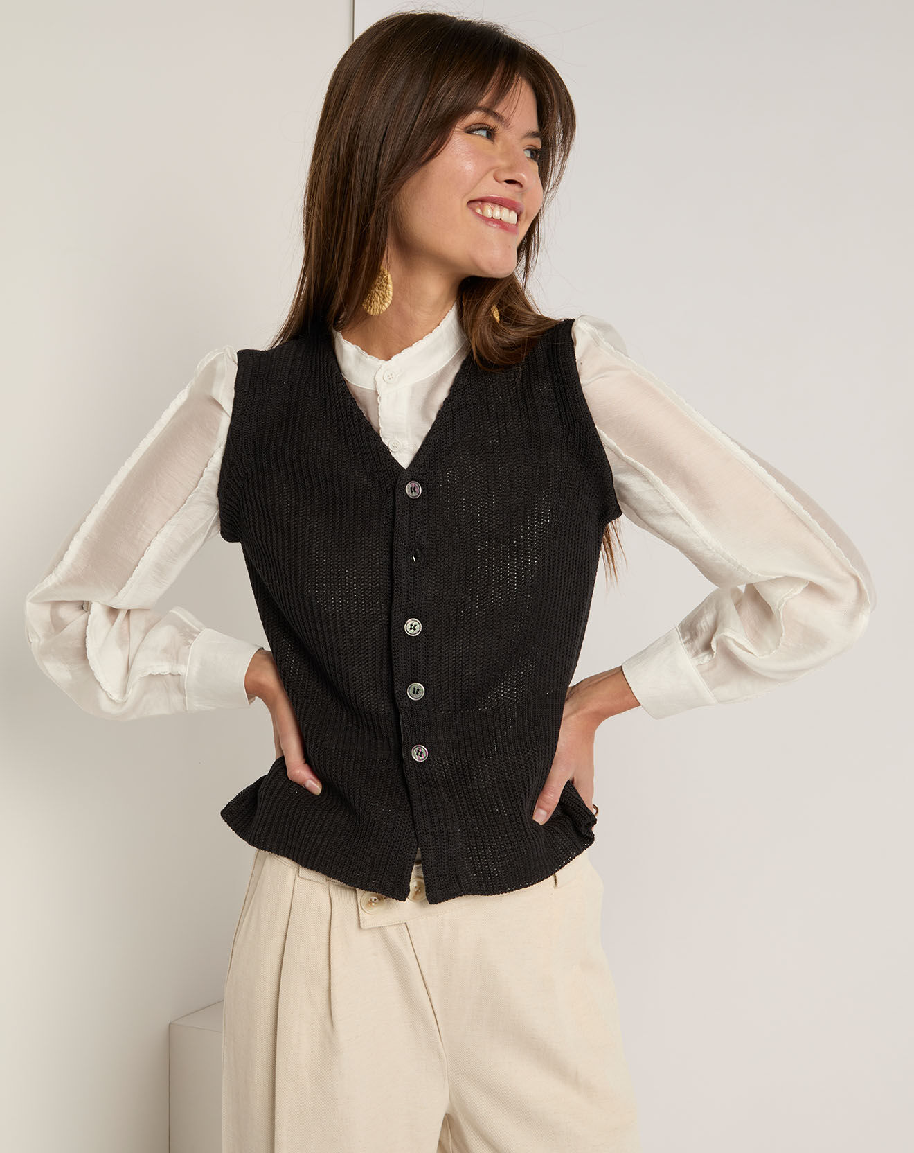 See u Soon Gilet Clélia noir