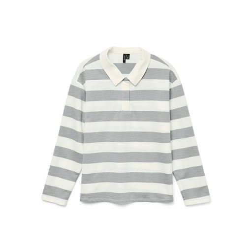 Vero Moda Pernille Langærmet Polo T-shirt, Light Grey Melange, XL