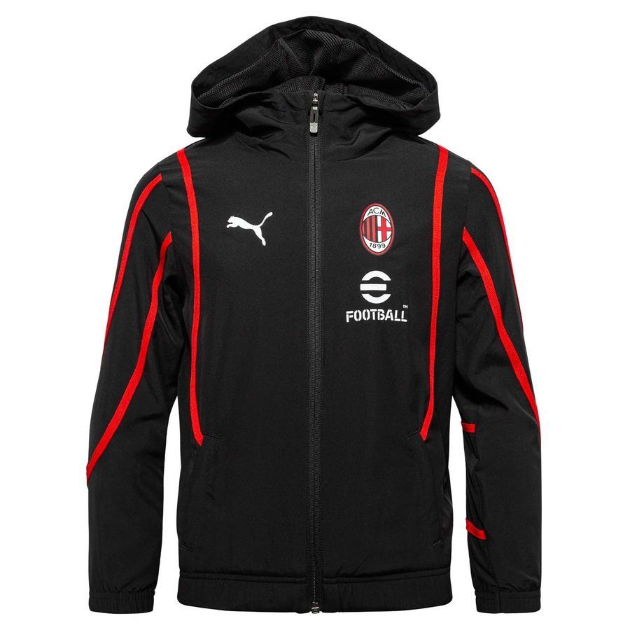 Milan AC Veste Avant-Match Woven Anthem - Noir/For All Time Red Enfant
