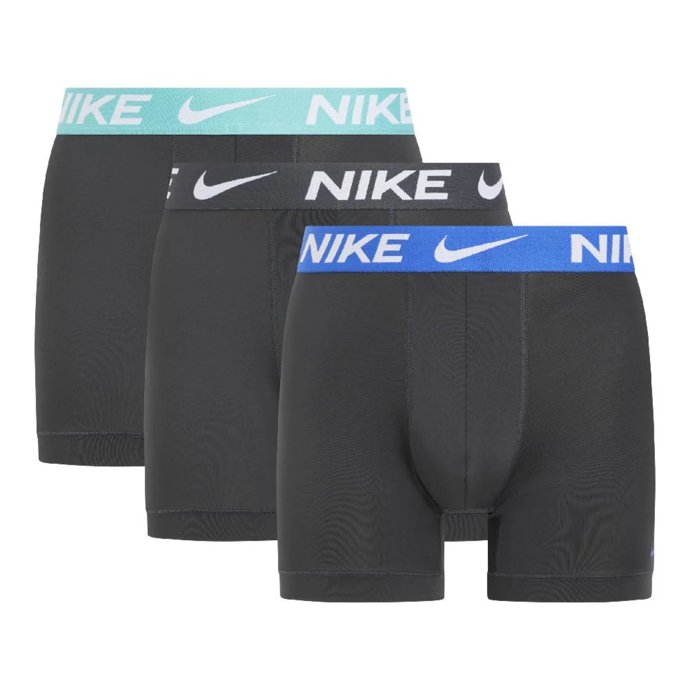 Nike Dri-FIT Ultra Stretch Micro Boxershort 3-Pack Zwart Blauw Zwart Turquoise